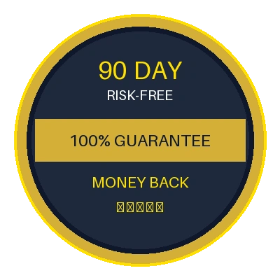 90-Day 100% Money-Back Guarantee Seal Badge